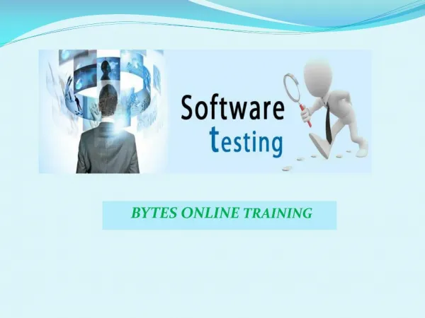 Software Testing Training Online | Bytes Online Training
