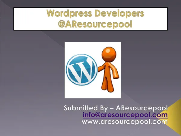 Wordpress Developers @AResourcepool