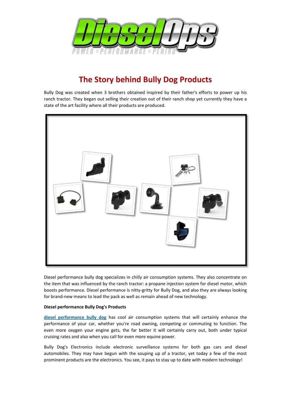the story behind bully dog products
