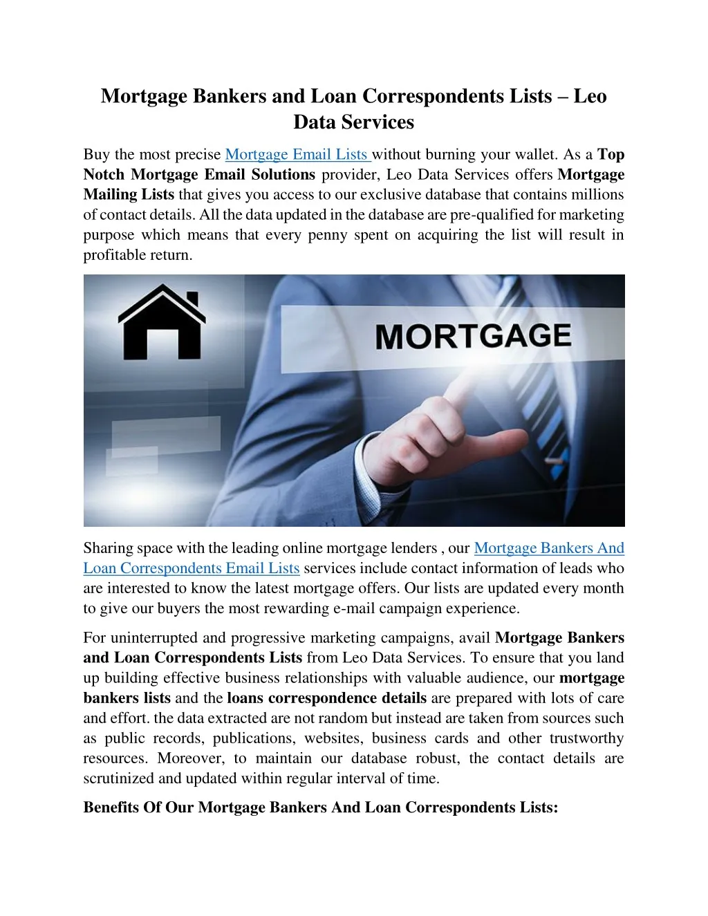 mortgage bankers and loan correspondents lists
