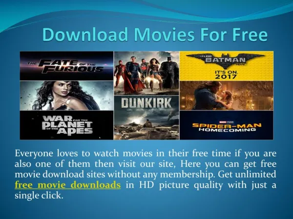 Free Movie Download Sites