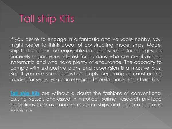 Tall ship Kits