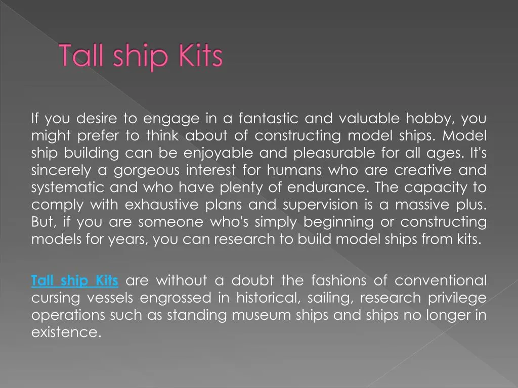 tall ship kits