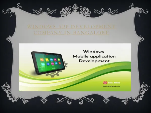 Windows App Development company in India