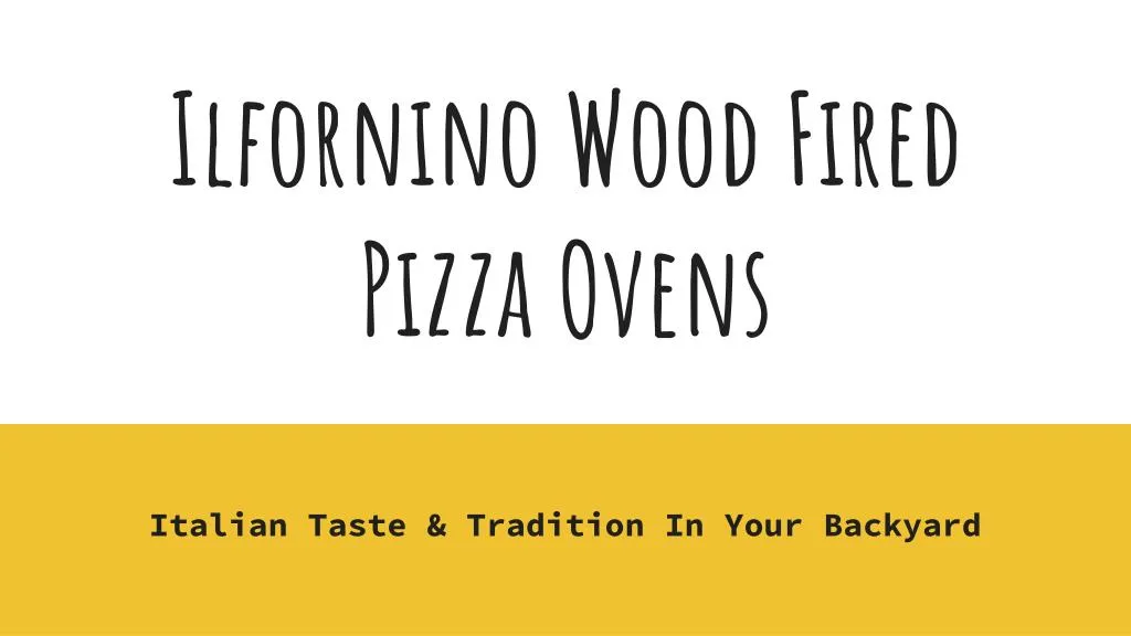 ilfornino wood fired pizza ovens