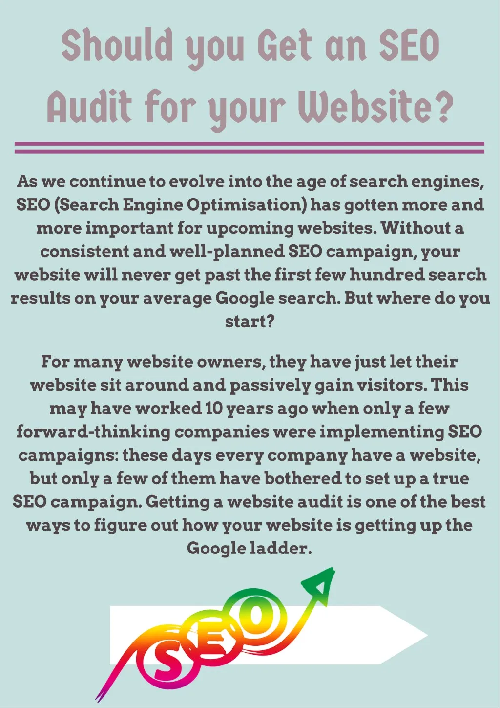 should you get an seo audit for your website