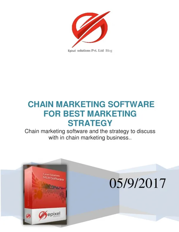 CHAIN MARKETING SOFTWARE FOR BEST MARKETING STRATEGY