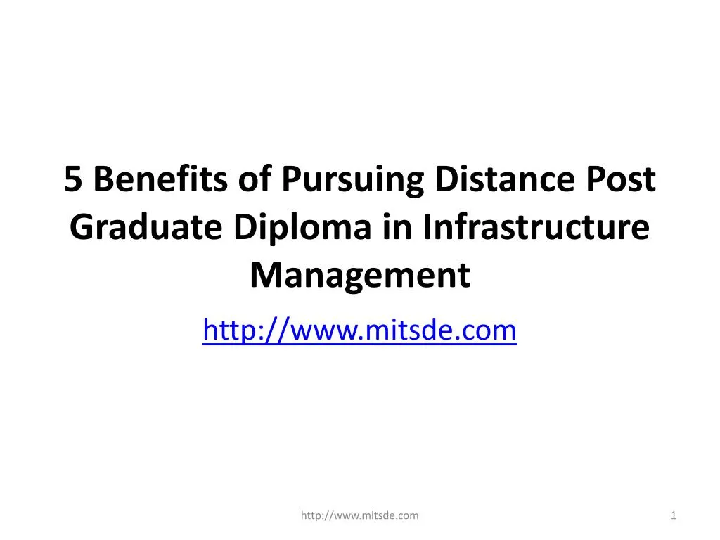5 benefits of pursuing distance post graduate diploma in infrastructure management