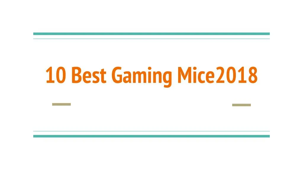 10 best gaming mice 2018