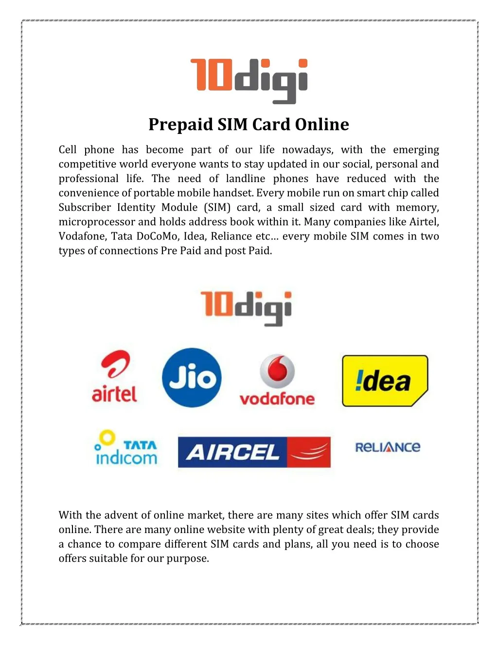 prepaid sim card online