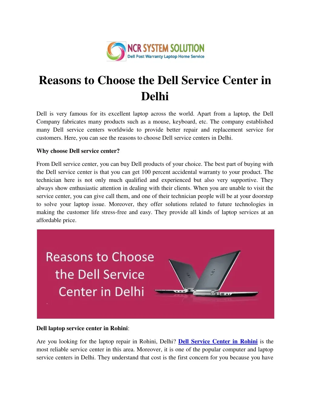 reasons to choose the dell service center in delhi