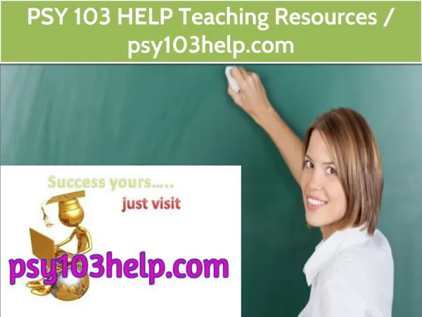 PSY 103 HELP Teaching Resources /psy103help.com