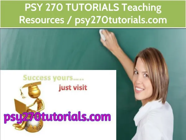 PSY 270 TUTORIALS Teaching Resources /psy270tutorials.com
