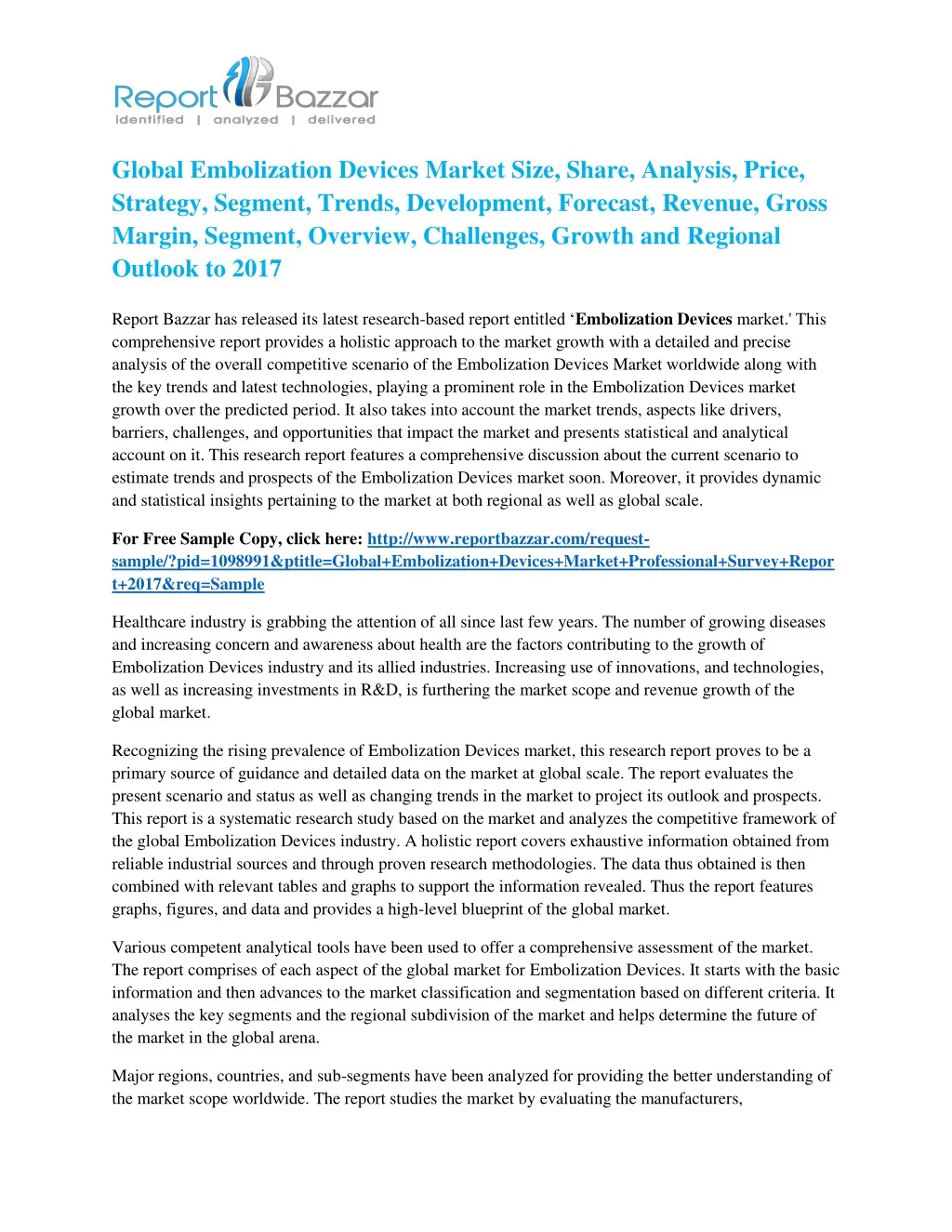 global embolization devices market size share