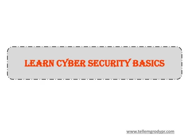 Learn Cyber Security Basics