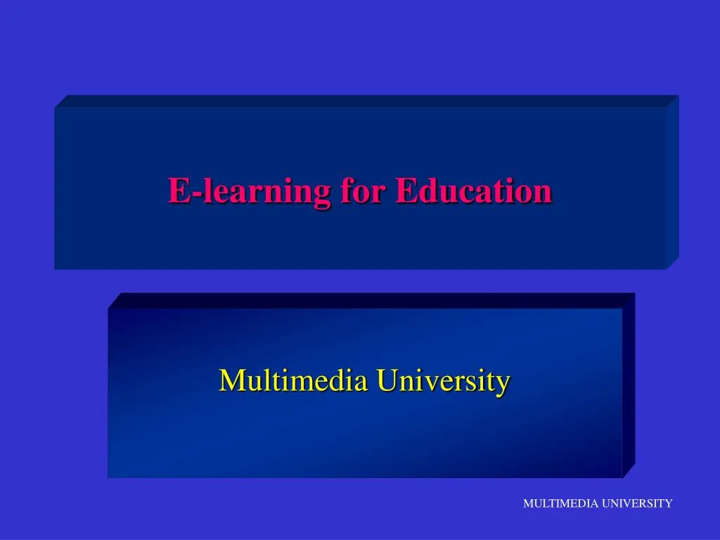 e learning for education