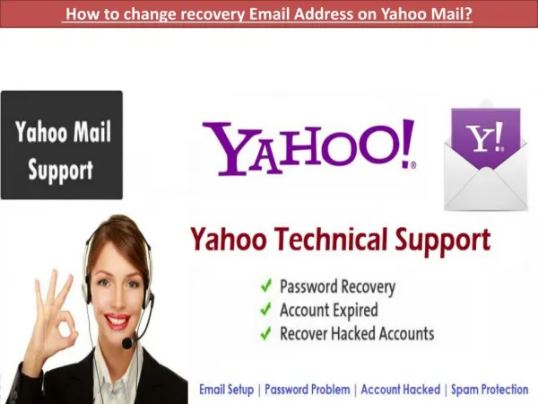 How to change recovery Email Address on Yahoo Mail?