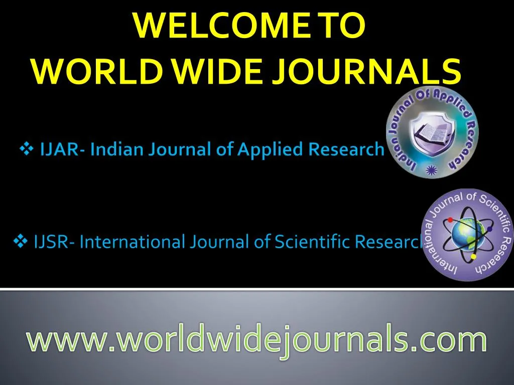 welcome to world wide journals