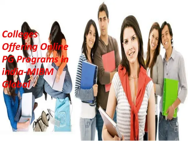 Colleges Offering Online PG Programs in India