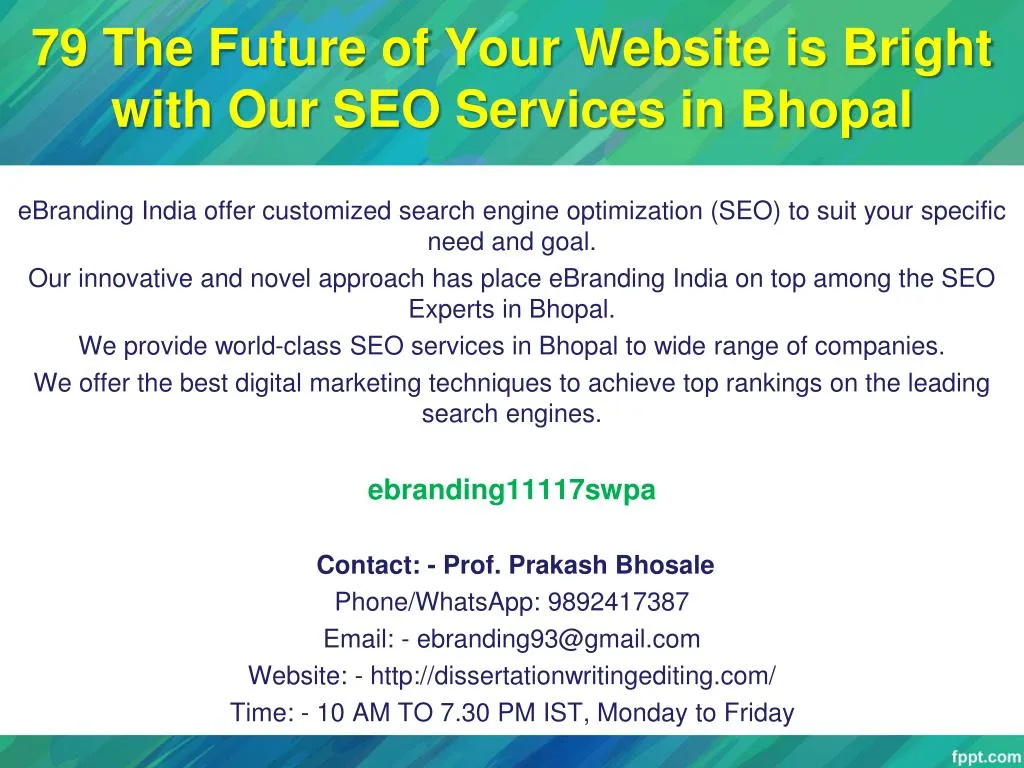 79 the future of your website is bright with our seo services in bhopal