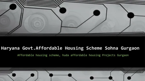 Haryana Govt Affordable Housing Scheme Gurgaon
