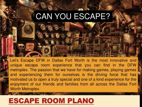 Escape Room Plano