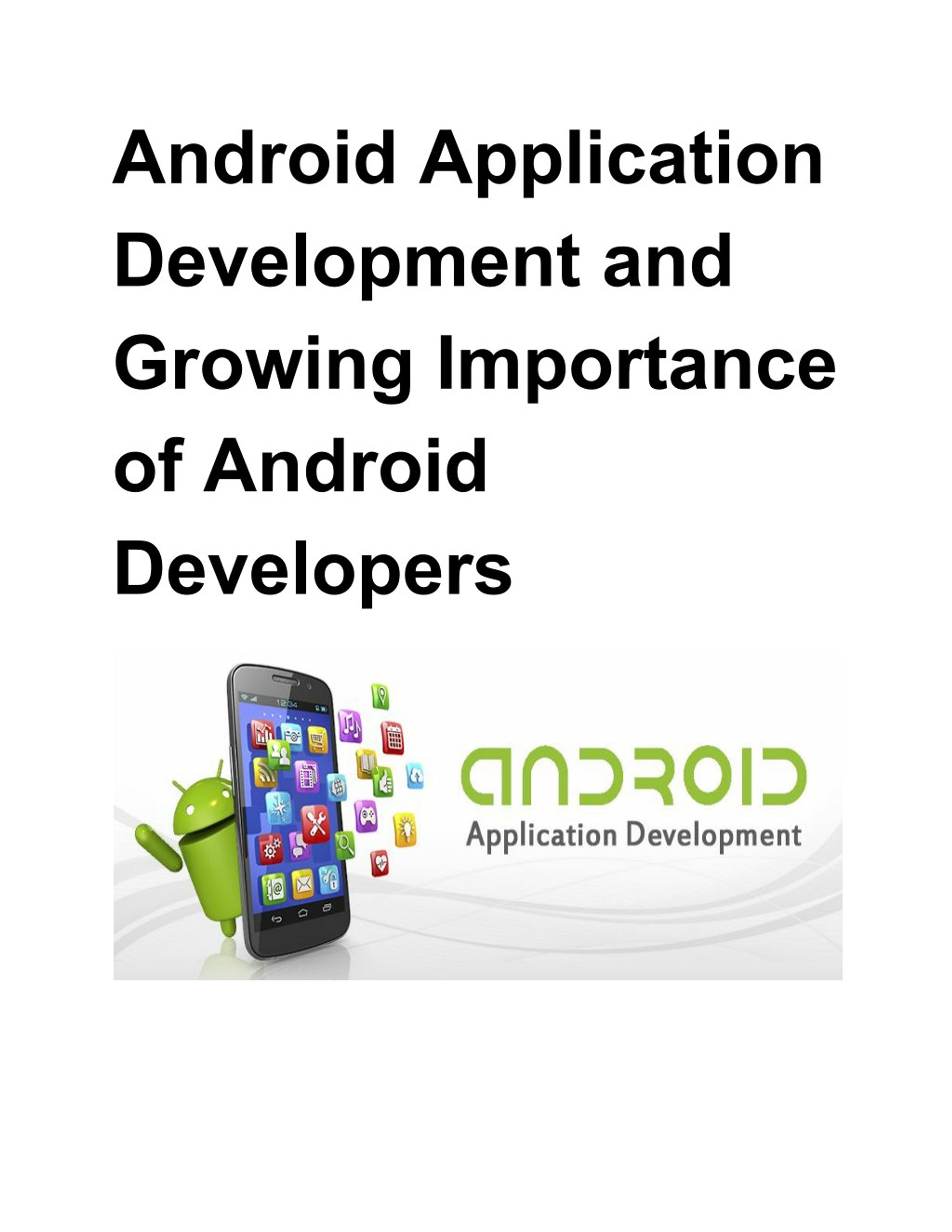 PPT - Android Application Development and Growing Importance of Android ...