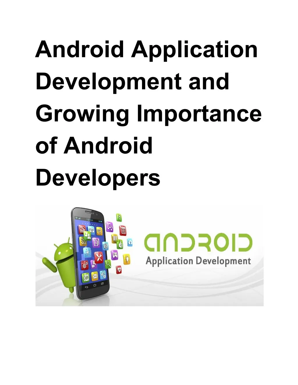 android application development and growing