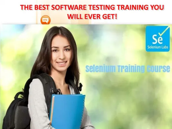 THE BEST SOFTWARE TESTING TRAINING YOU WILL EVER GET!