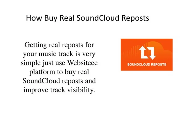 How Buy Real SoundCloud Reposts