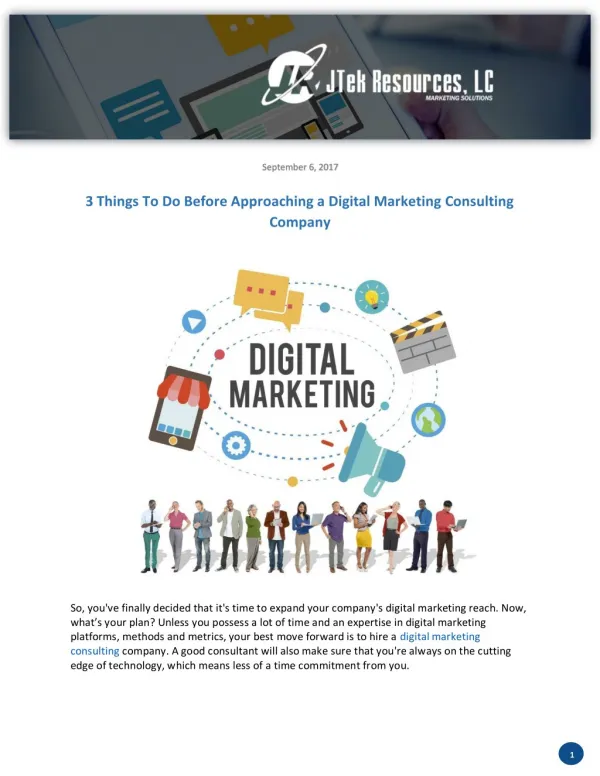 3 Things To Do Before Approaching a Digital Marketing Consulting Company