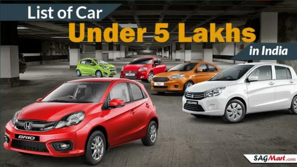 Look the Information of New Cars Under 5 Lakhs in India