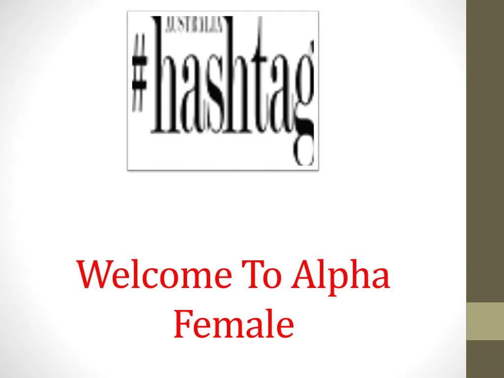 welcome to alpha female