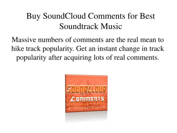Buy SoundCloud Comments for Best Soundtrack Music