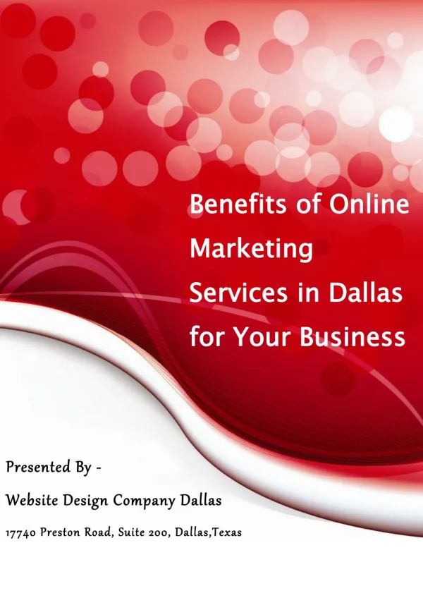 5 Effective Benefits of Online Marketing Services in Dallas