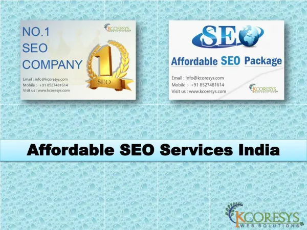 Affordable seo services india