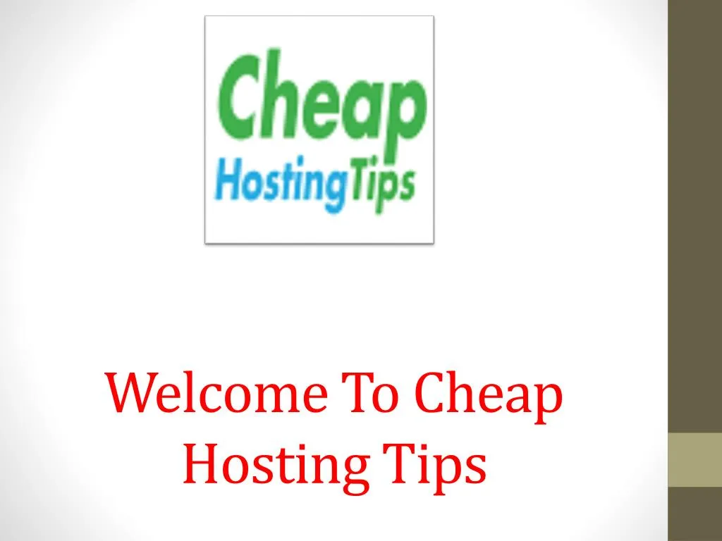 welcome to cheap hosting tips