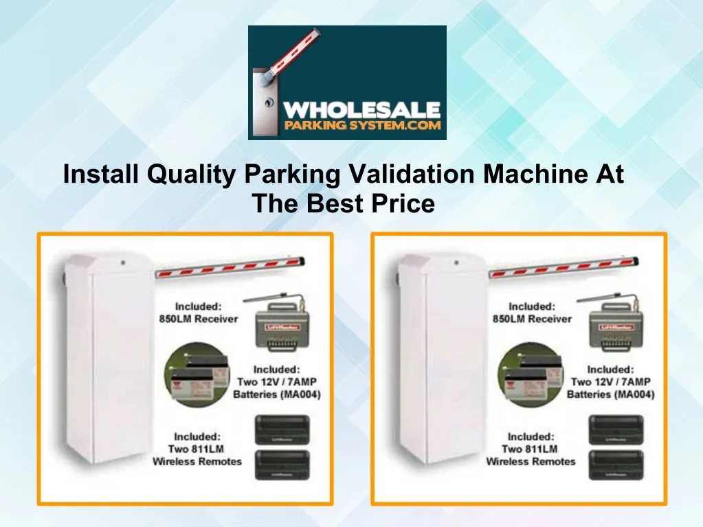 install quality parking validation machine