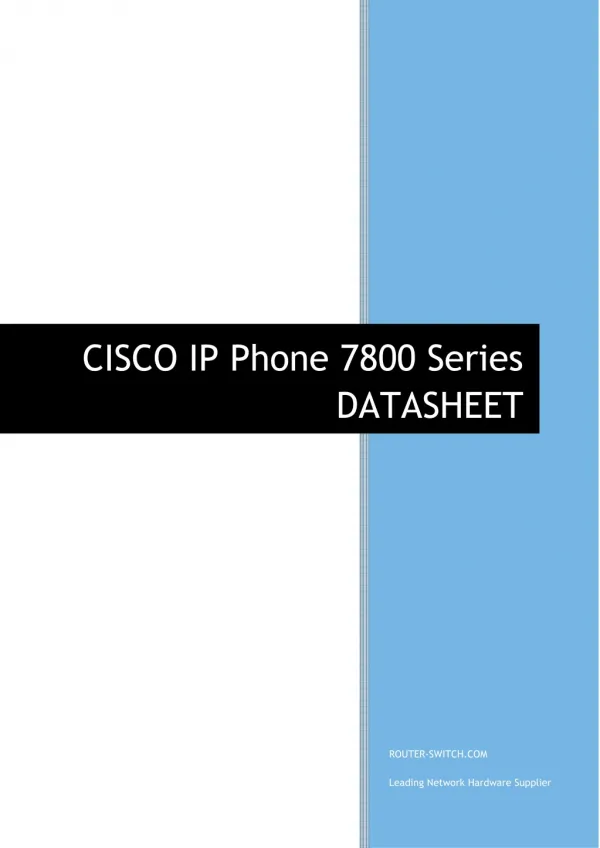 Cisco 7800 IP Phone
