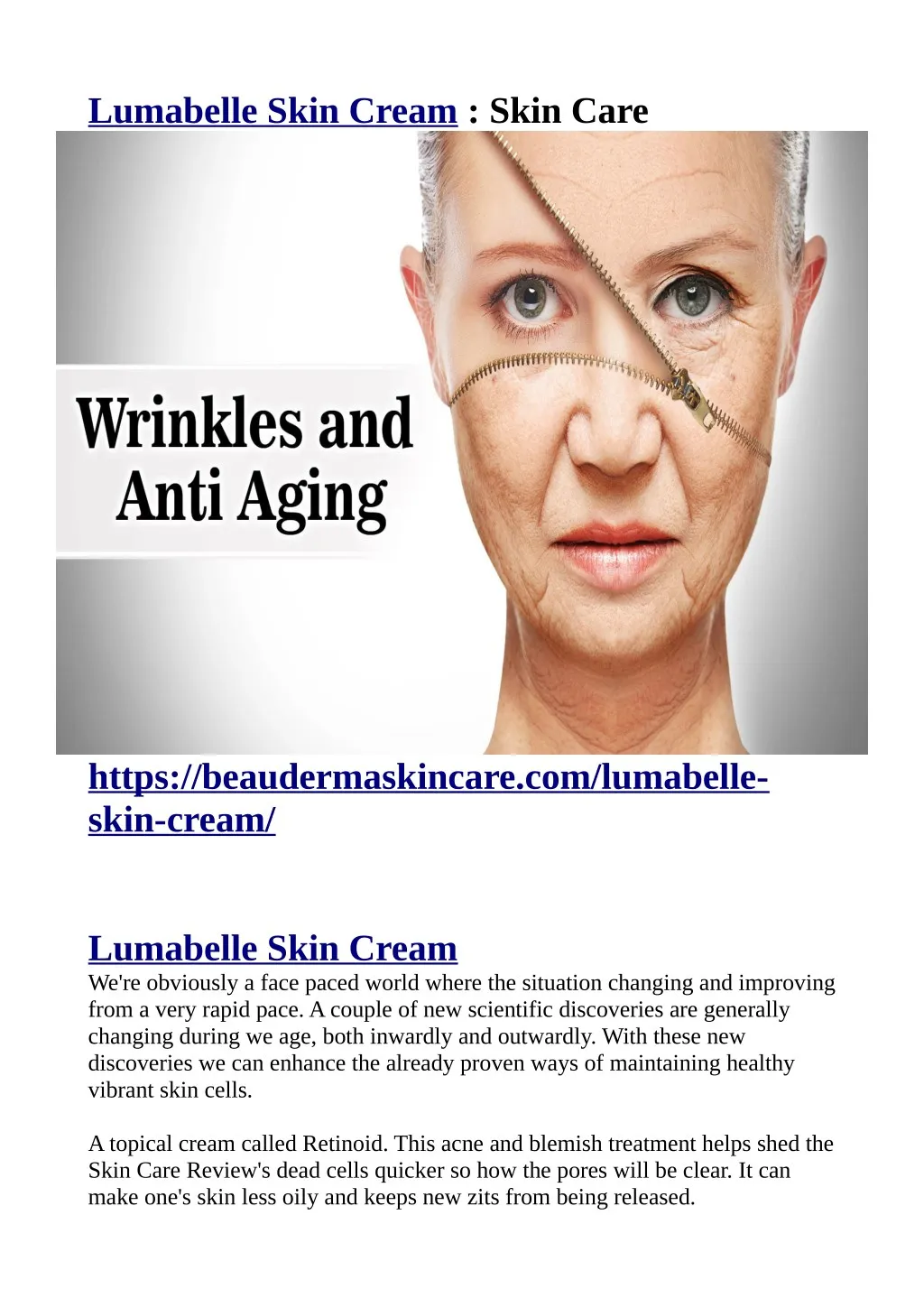 lumabelle skin cream skin care