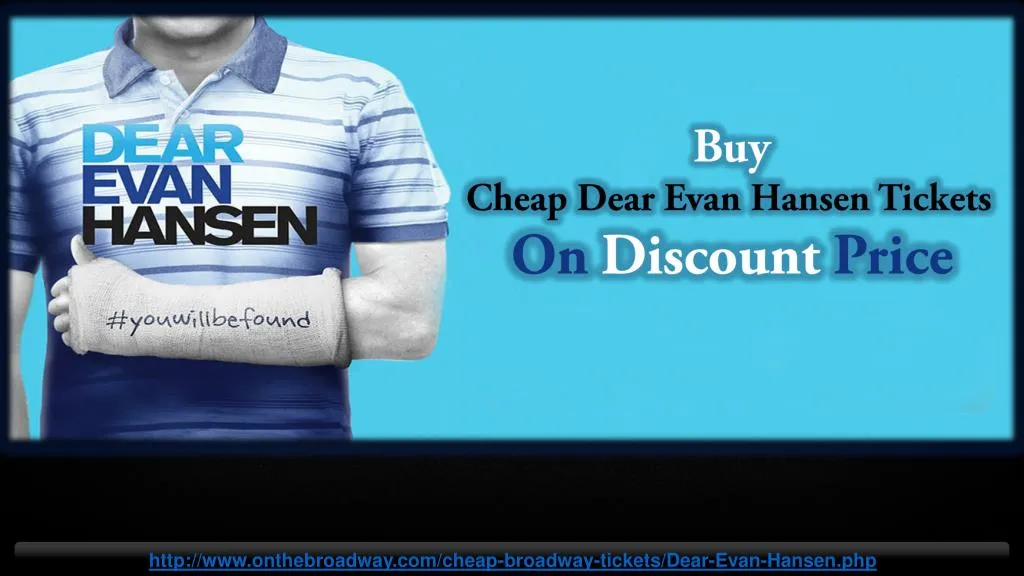 buy cheap dear evan hansen tickets on discount
