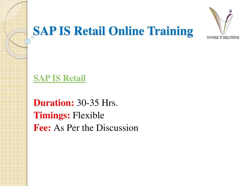 sap is retail online training