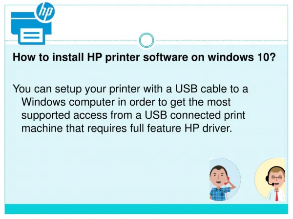How to install HP printer Software on windows 10?
