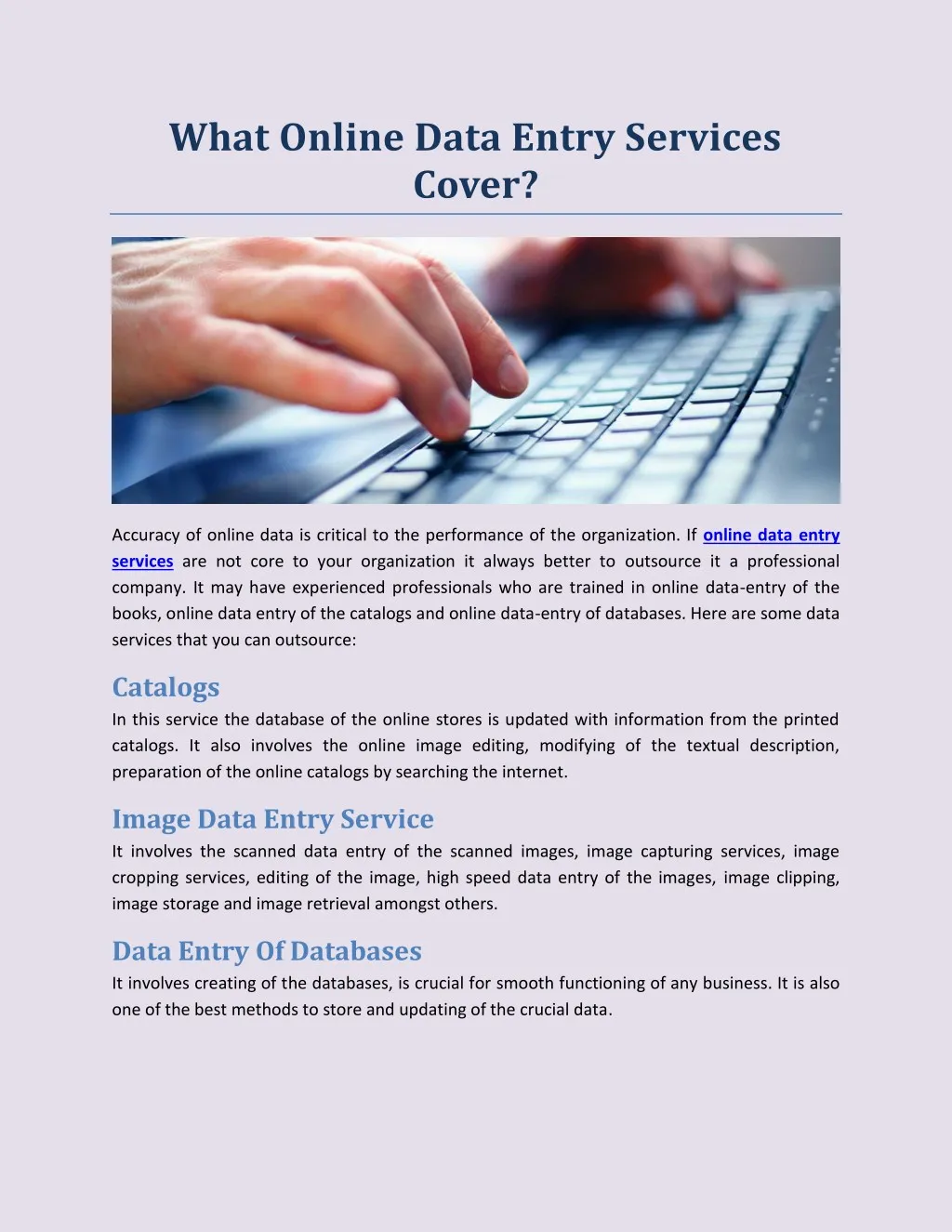 what online data entry services cover