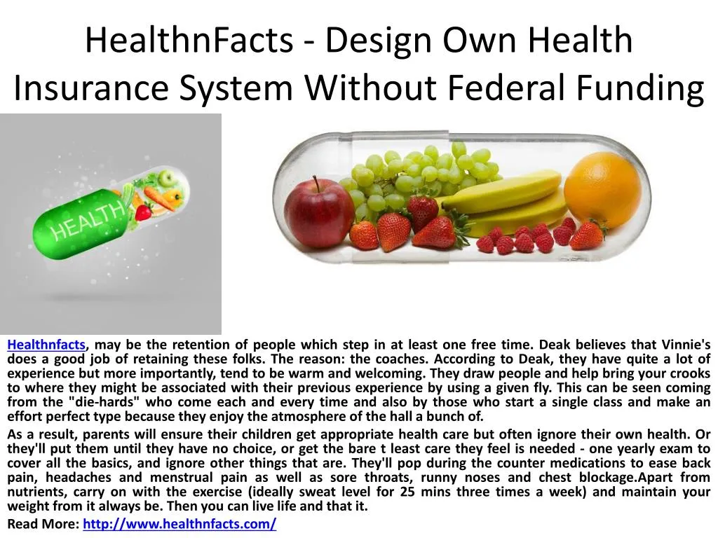 healthnfacts design own health insurance system without federal funding