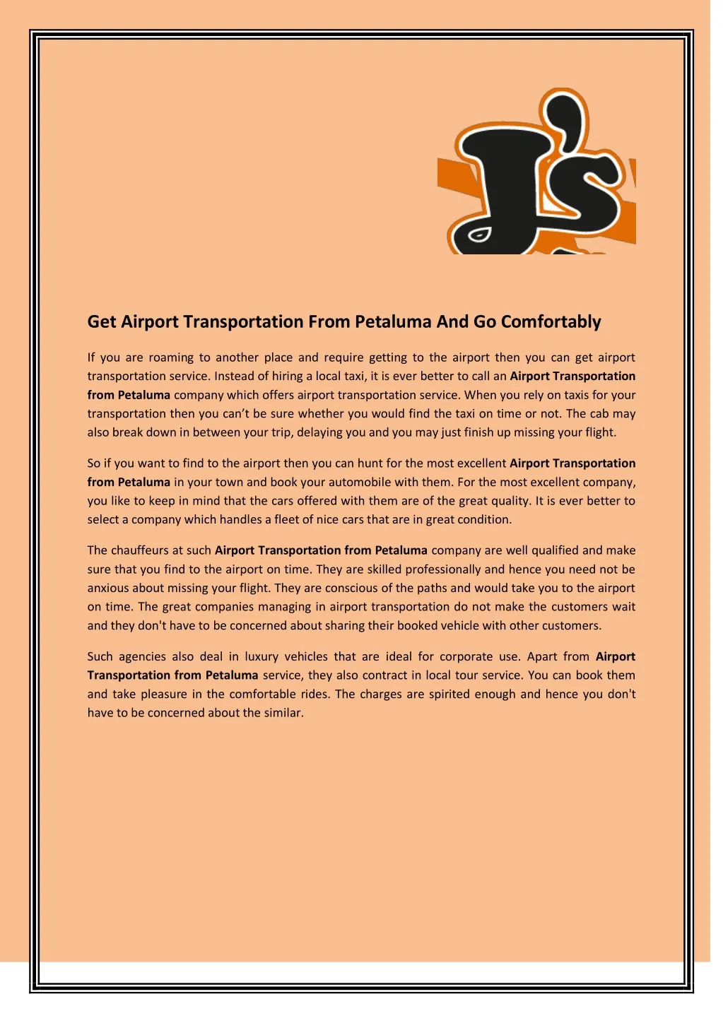 get airport transportation from petaluma