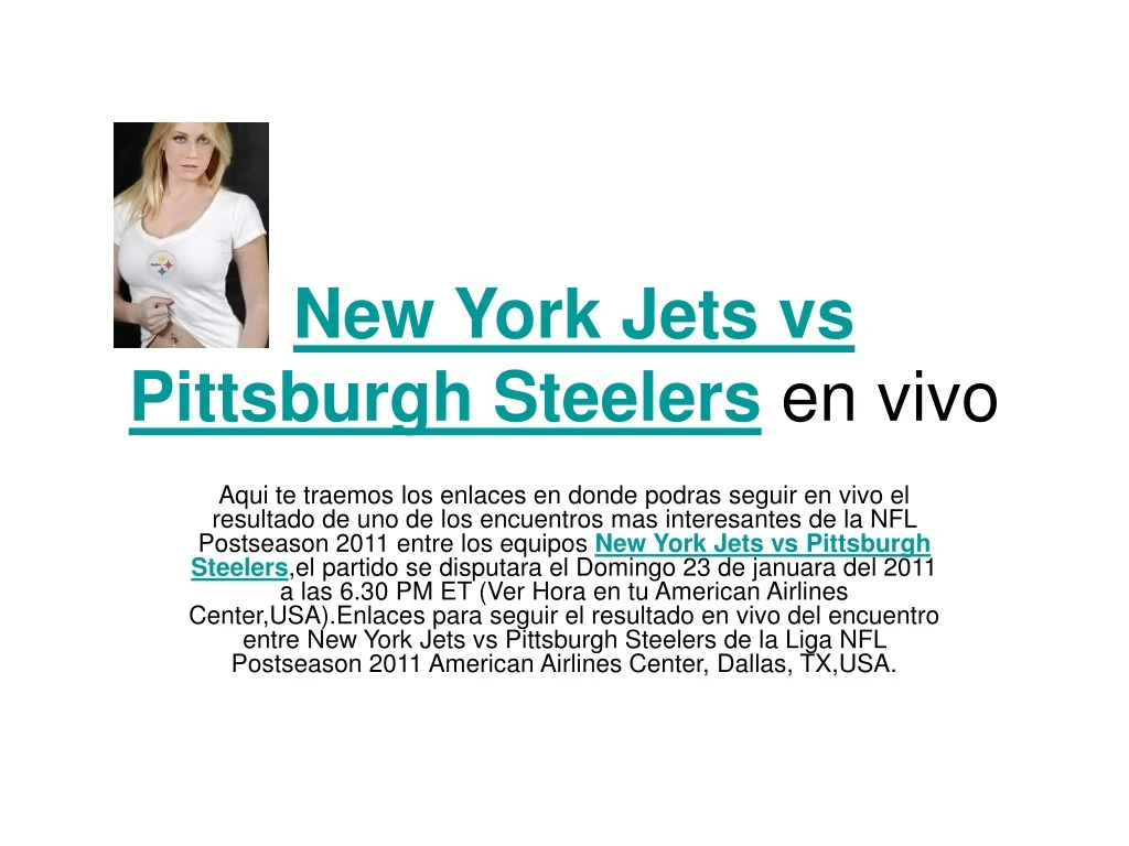 new york jets vs pittsburgh steelers en vivo