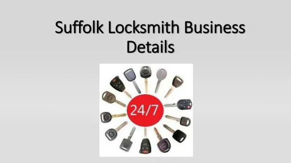 Suffolk Locksmith Business Details