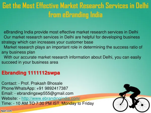 1.Get the Most Effective Market Research Services in Delhi from eBranding India