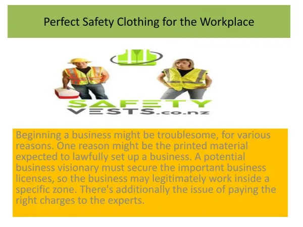 Perfect Safety Clothing for the Workplace - Safetyvests.co.nz